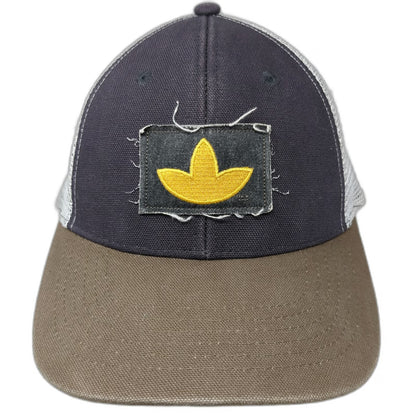 K-Products Trucker Hat Black Brown White Yellow One Size Simplot Mesh Back