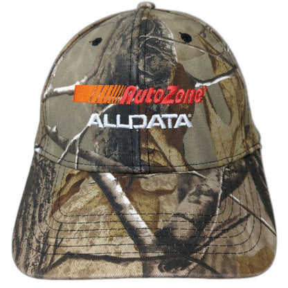 Cap America AutoZone ALLDATA Hat Baseball Cap Brown Camo One Size Strapback Logo