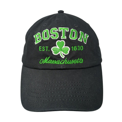 Boston Massachusetts Est 1630 Slideback Baseball Cap Black OS Bay State Apparel