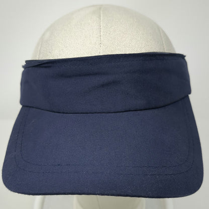 Blue Baseball Cap One Size Zip Off Convertible Visor Strapback Plain Solid Hat