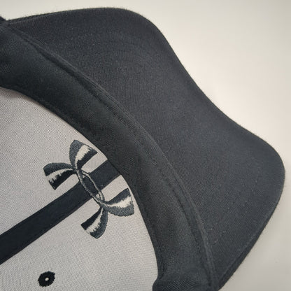 Under Armour Spell Out Strapback Hat Black One Size Embroidered Logo
