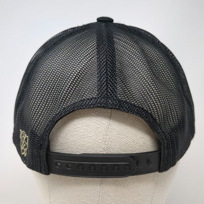 Yupoong Trucker Hat Black One Size Mesh Back American Flag Rifle Snapback hat