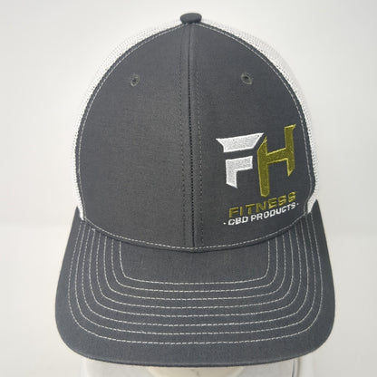 FH Fitness Snapback Trucker Hat Gray One Size Mesh Back Richardson