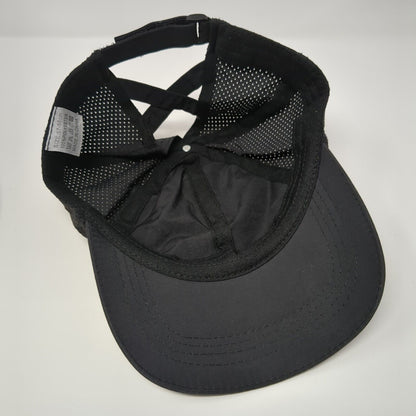 Unbranded Strapback Hat Ponytail Black 57-58cm Adjustable Perforated