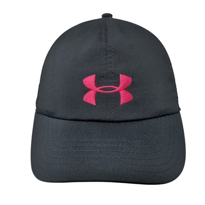 Under Armour Women's Slideback Hat Black OSFA Adjustable Embroidered 6 Panel