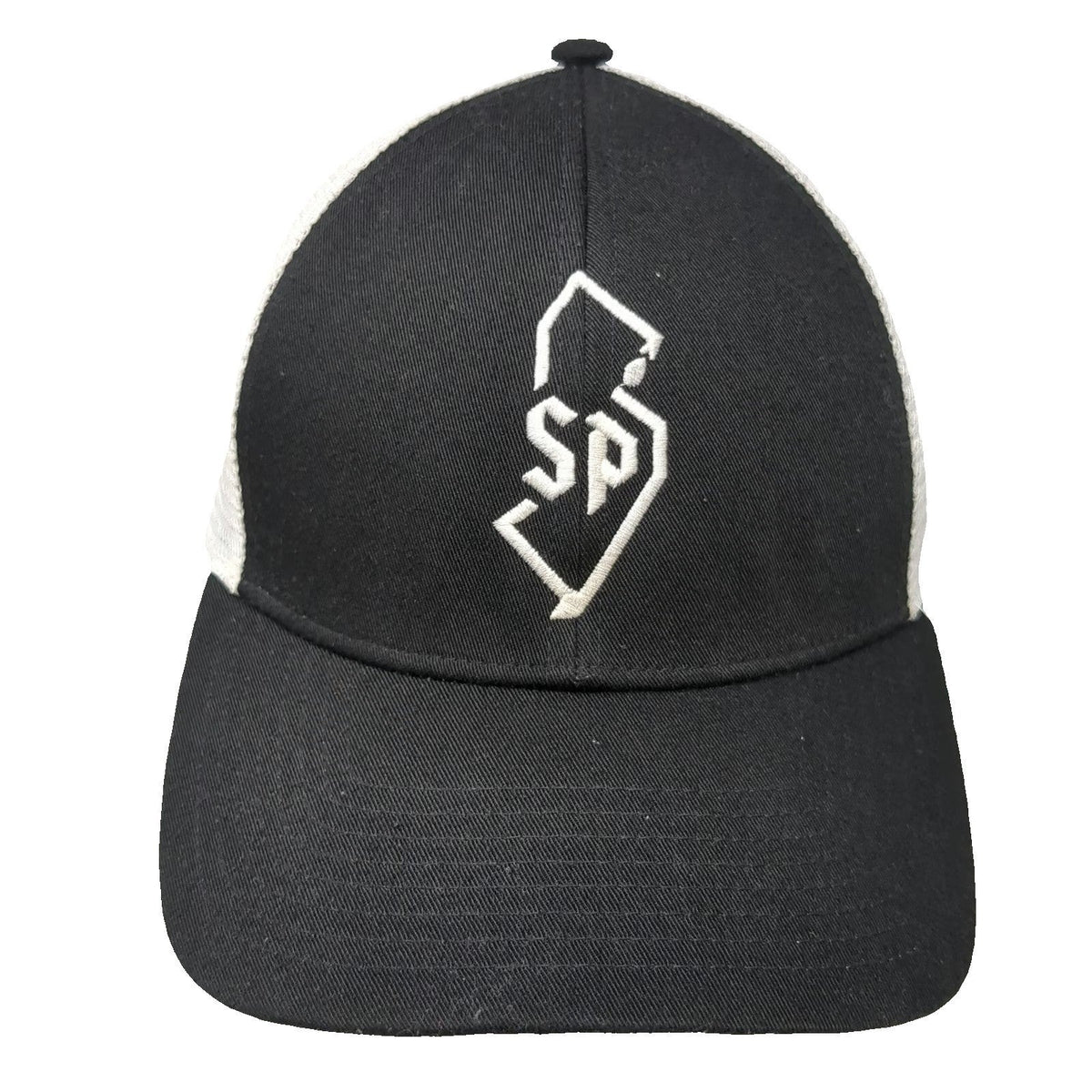Adidas Trucker Hat Black One Size Stay Positive SP NJ Logo Snapback Mesh Hat