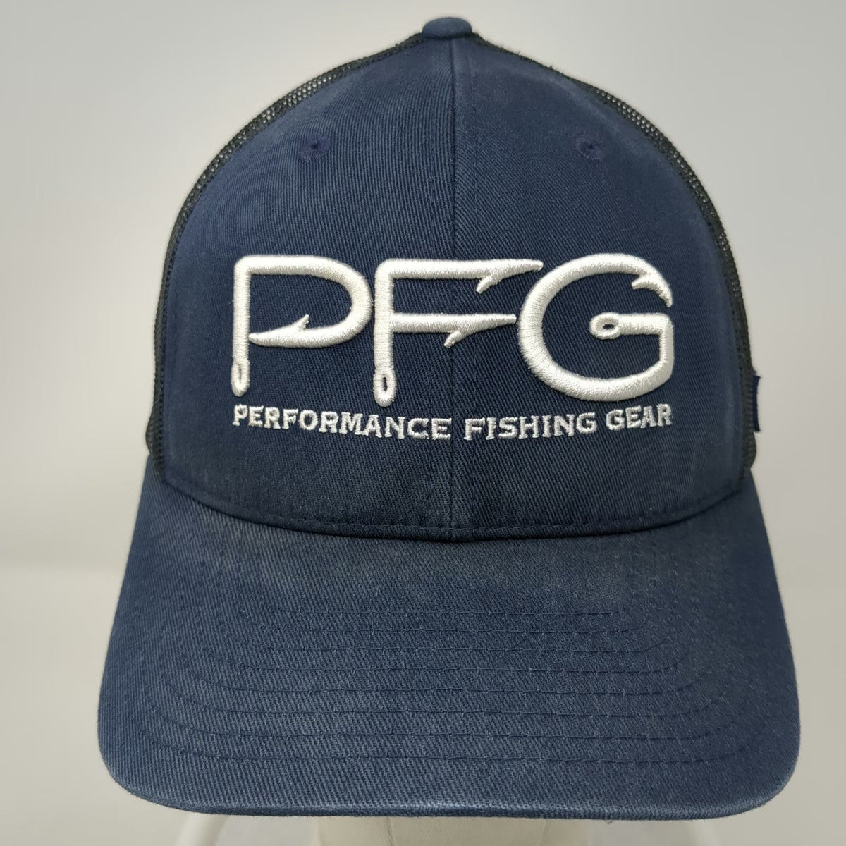 Columbia PFG Trucker Hat Blue One Size Mesh Snapback Performance Fishing Gear