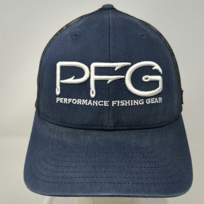 Columbia PFG Trucker Hat Blue One Size Mesh Snapback Performance Fishing Gear