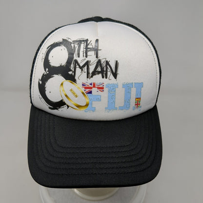 8th Man Fiji Snapback Mesh Back Trucker Hat Black OSFA Colorblock