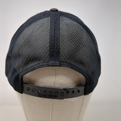 Richardson Snapback Trucker Hat Black OSFA Adjustable Embroidered Mesh Back