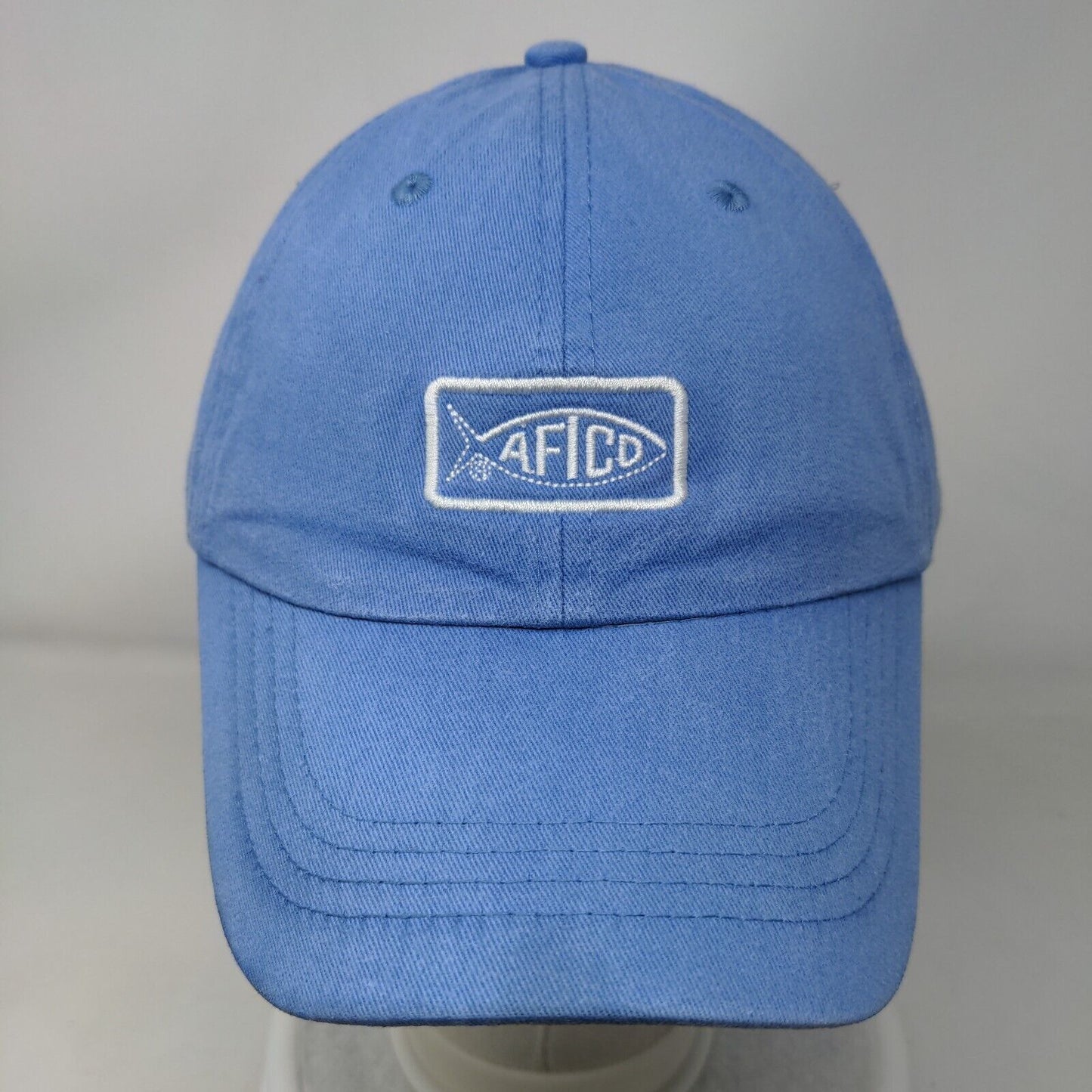 AFTCO Slideback Hat Blue OSFA Embroidered Adjustable Vent Holes