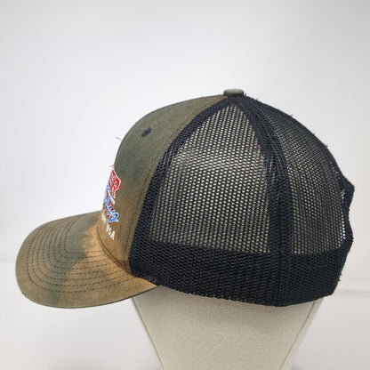 Quake City Caps Trucker Hat Black OSFM The Blower Shop American Flag Snapback