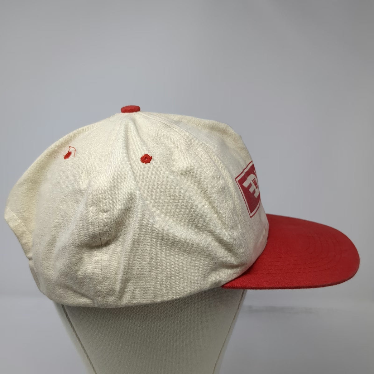 Cameo 5 Panel Beige Red Hat One Size Williamsen Manufacturing Snapback Workwear