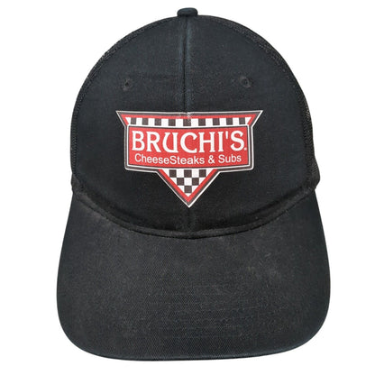 Bruchi's Snapback Trucker Hat Black One Size Adjustable Mesh Back Port Authority