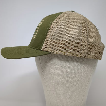 Sportex Trucker Hat Green OSFM American Flag KBM Mesh Snapback Patch USA Made