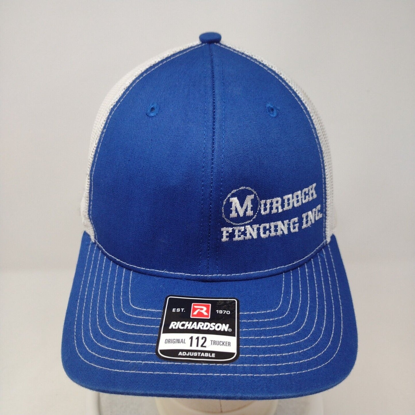 Murdock Fencing Inc. Snapback 112 Trucker Hat Blue OSFA Mesh Back Richardson