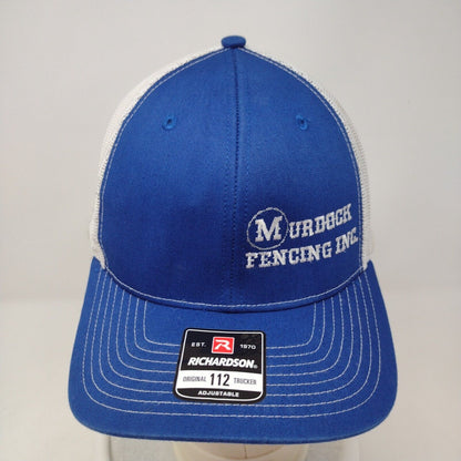 Murdock Fencing Inc. Snapback 112 Trucker Hat Blue OSFA Mesh Back Richardson