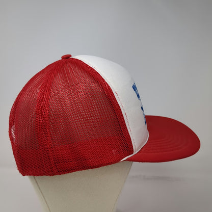 Trucker Hat Red White One Size Washington State Map Graphic Landmark Snapback