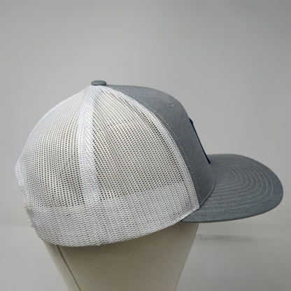 Richardson 112 Trucker Hat Gray One Size Snapback Mesh Back Navigate Patch Cap