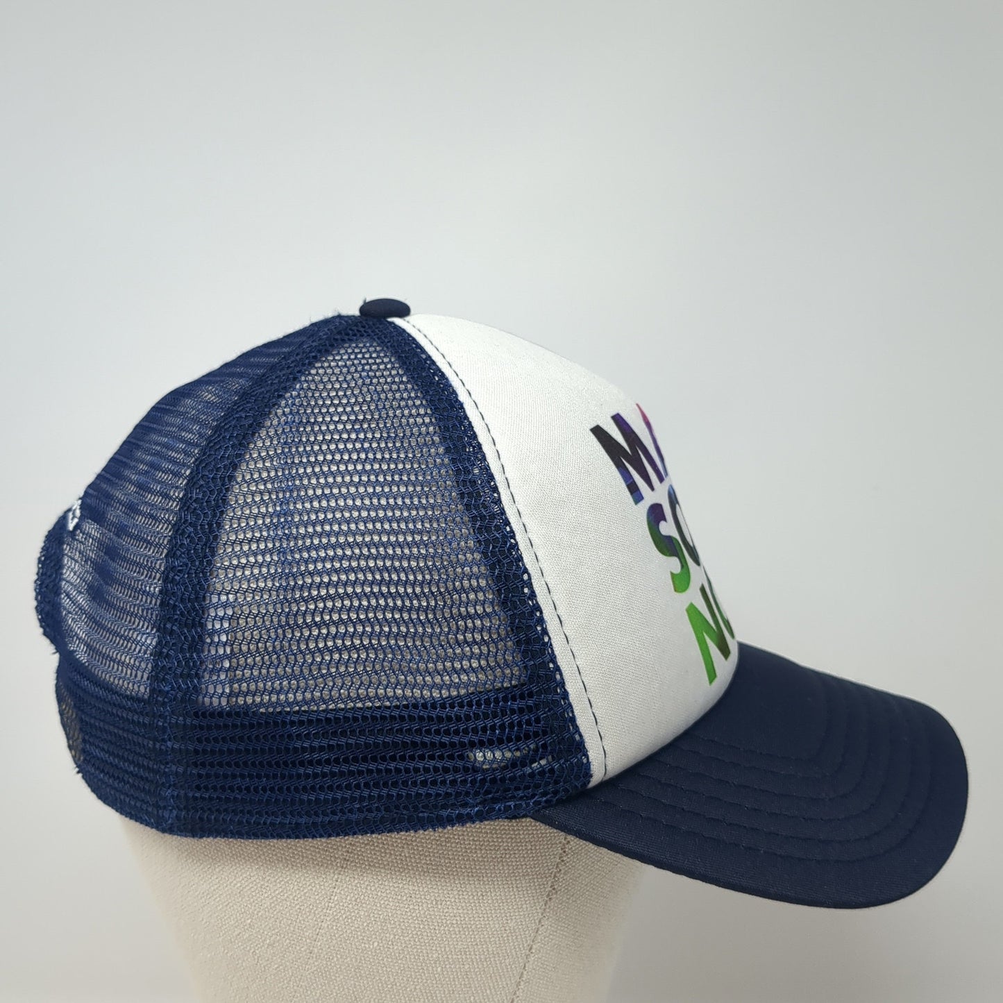 Make Some Noise Tiesto Snapback Trucker Hat Blue One Size Mesh Back