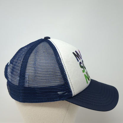 Make Some Noise Tiesto Snapback Trucker Hat Blue One Size Mesh Back