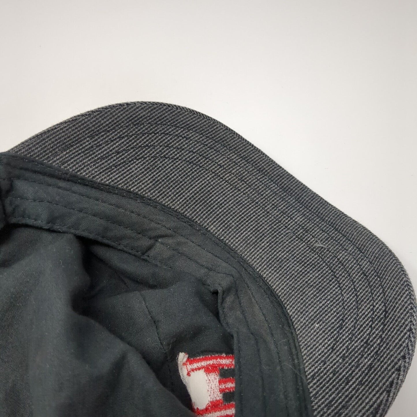 District Strapback Cadet Army Cap Hat Gray One Size Embroidered Logo