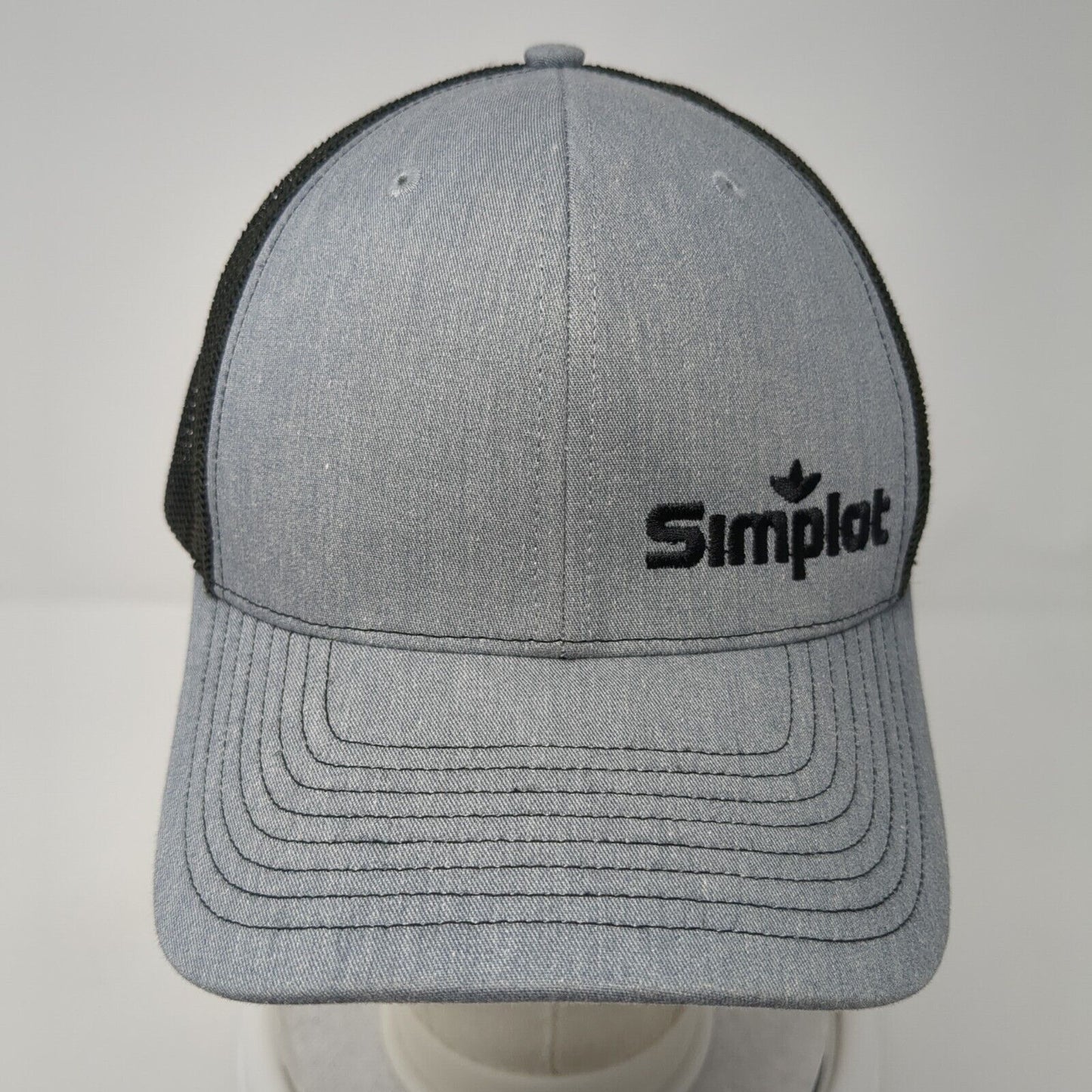 Simplot Preferred Grower Snapback Trucker Hat Gray One Size Mesh Back