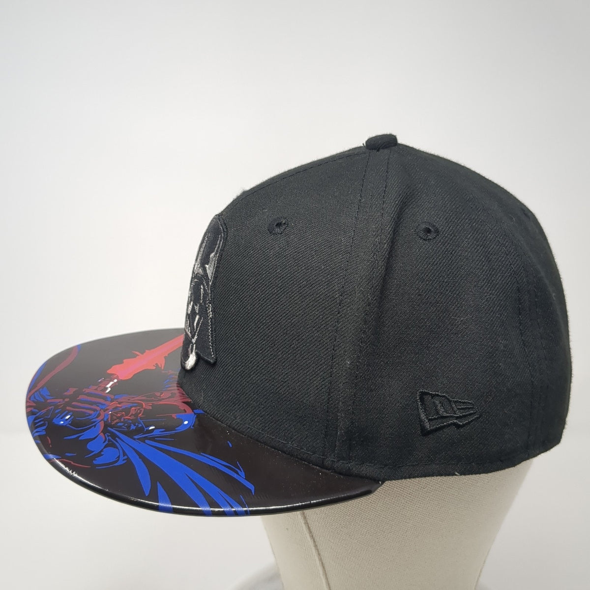 Star Wars 59Fifty Fitted Hat Black 7 1/2 Darth Vader Embroidered Colorful Bill