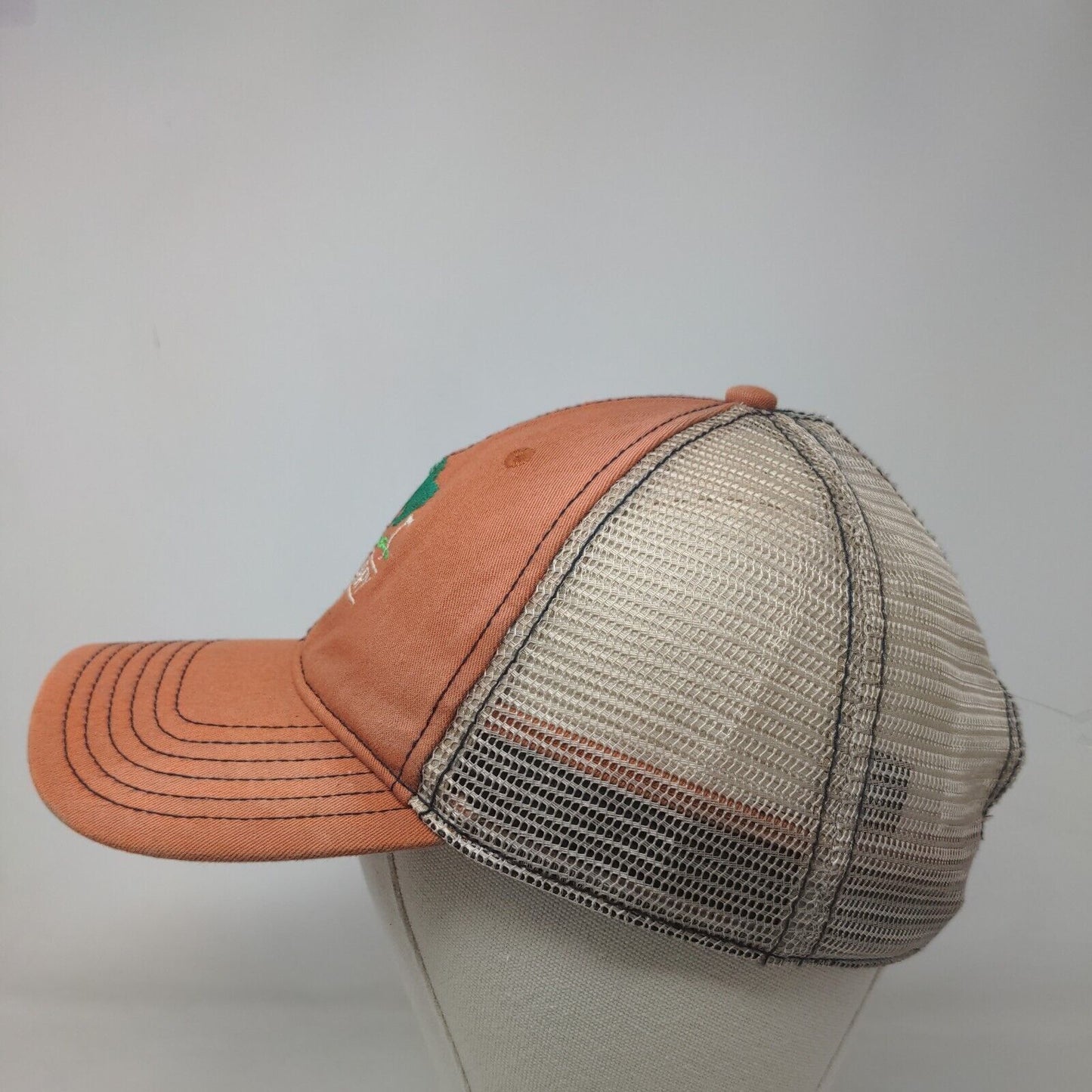 Casselberry Golf Club Snapback Hat Orangish Brown OSFM Embroidered Mesh Back