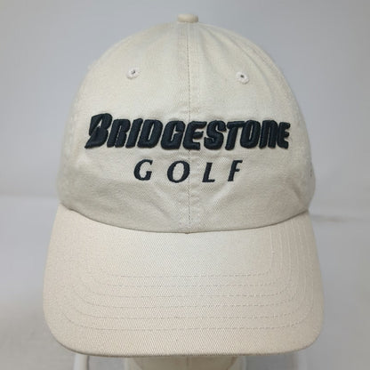 Bridgestone Golf Baseball Cap Beige One Size Slideback Boom It Embroidered Hat