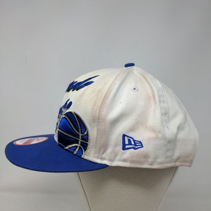 New Era Men's Snapback Hat White Blue M-L Orlando Magic Hardwood Classics