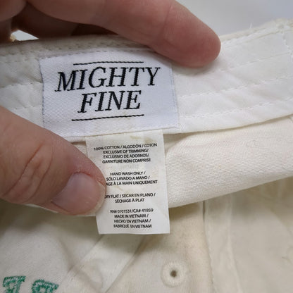 Mighty Fine Baseball Cap White One Size Malibu Beach Pickleball Strapback Hat