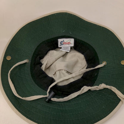 World Wide Sportsman Men's Vented Fishing Hat Wide Brim Tan Size M Cotton