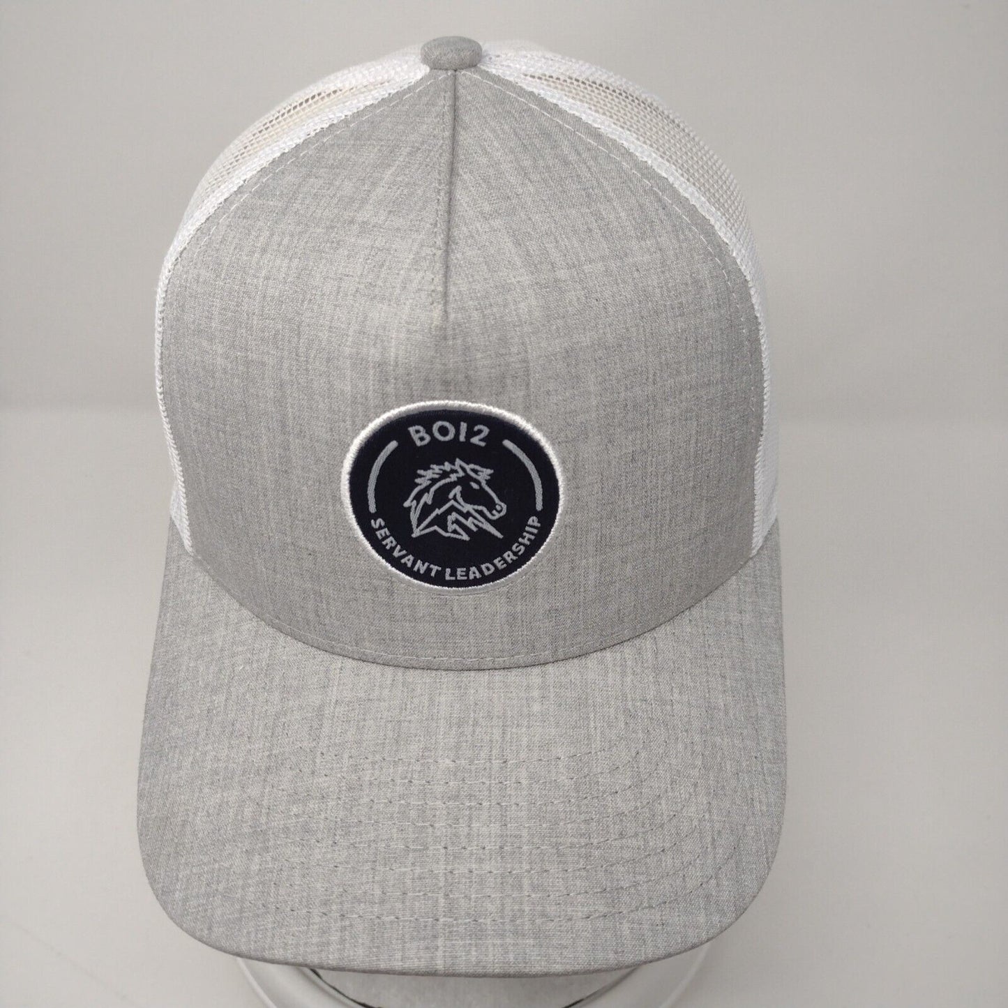 B012 Servant Leadership Snapback Mesh Back Trucker Hat Gray OSFA