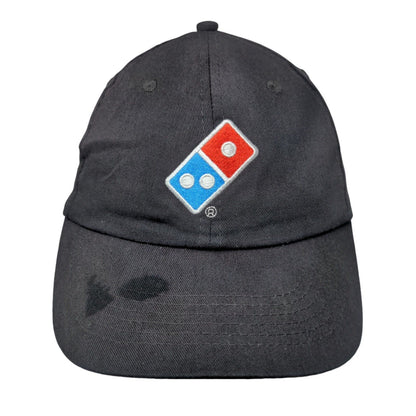 Domino's Pizza Strapback Hat Black One Size Employee Uniform Embroidered