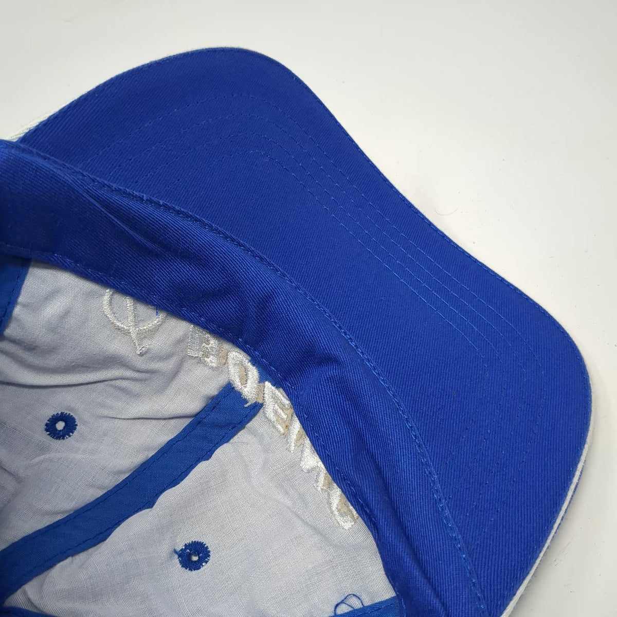 Boeing Baseball Cap Blue One Size Adjustable Embroidered Logo Cotton Hat Curved