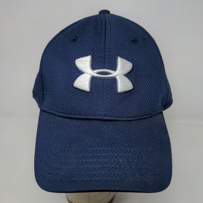 Under Armour Men's Fitted Hat Blue Size L/XL Embroidered Logo