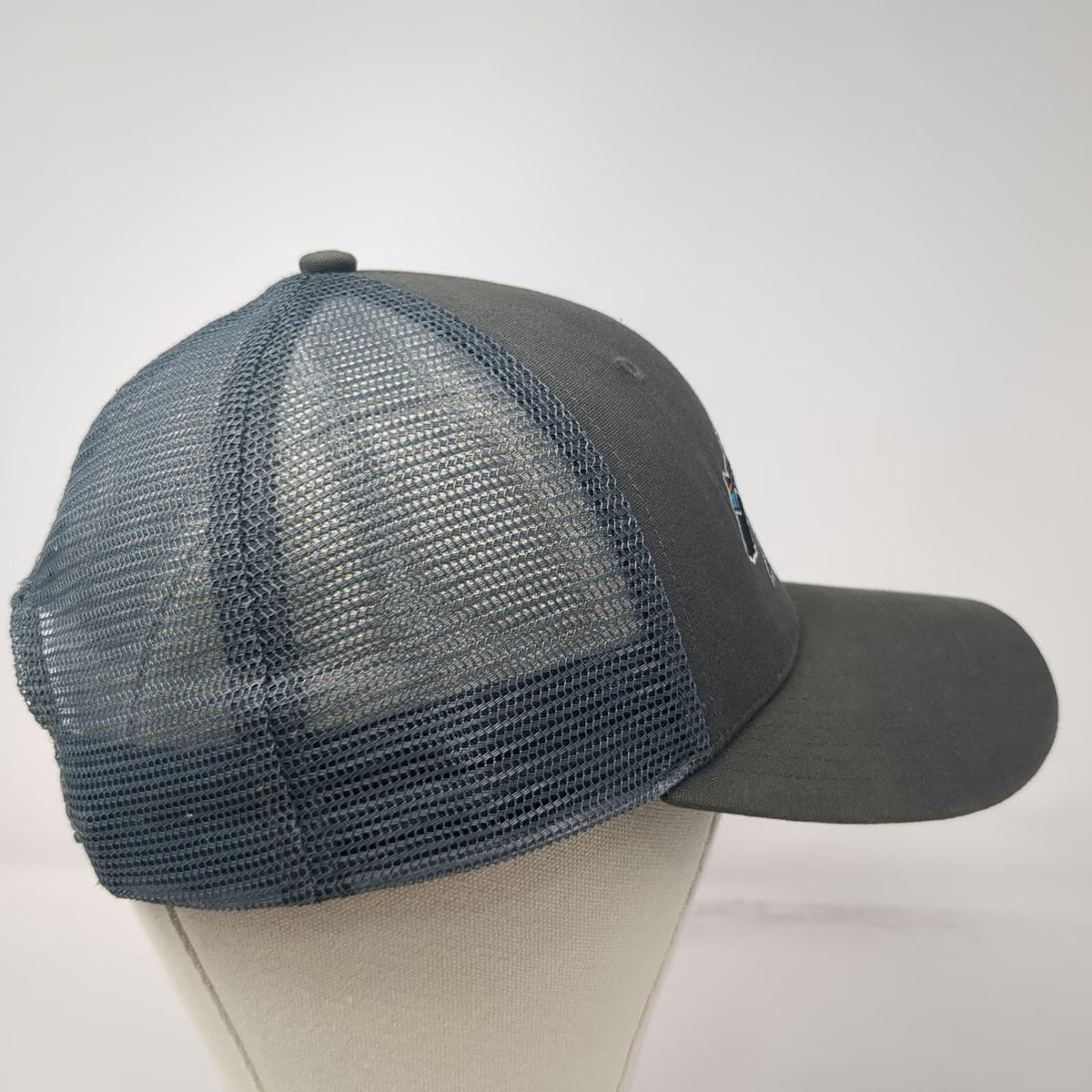 Patagonia Gray One Size Trucker Hat Fitz Roy Bear Mesh Back Snapback Mountains