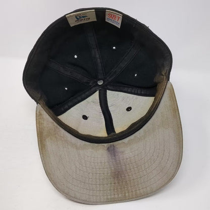 New Era Size 7 Fitted Hat Blue Gray Cap Old English Letter C USA Vintage