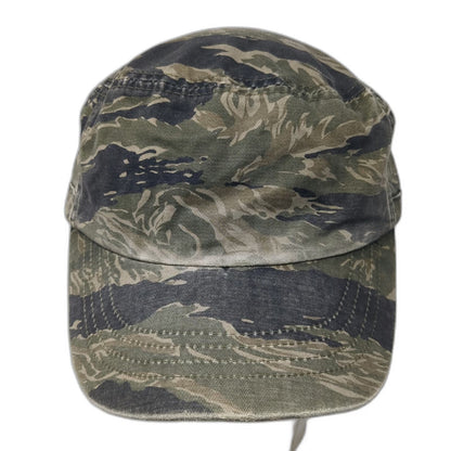 Army Cap Green Tigerstripe Camo One Size Side Zipper Pocket Slideback Cadet Hat