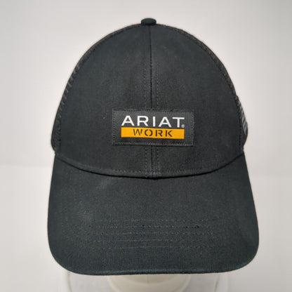 Ariat Work Patch Snapback Trucker Hat Black One Size Mesh Back USA Flag
