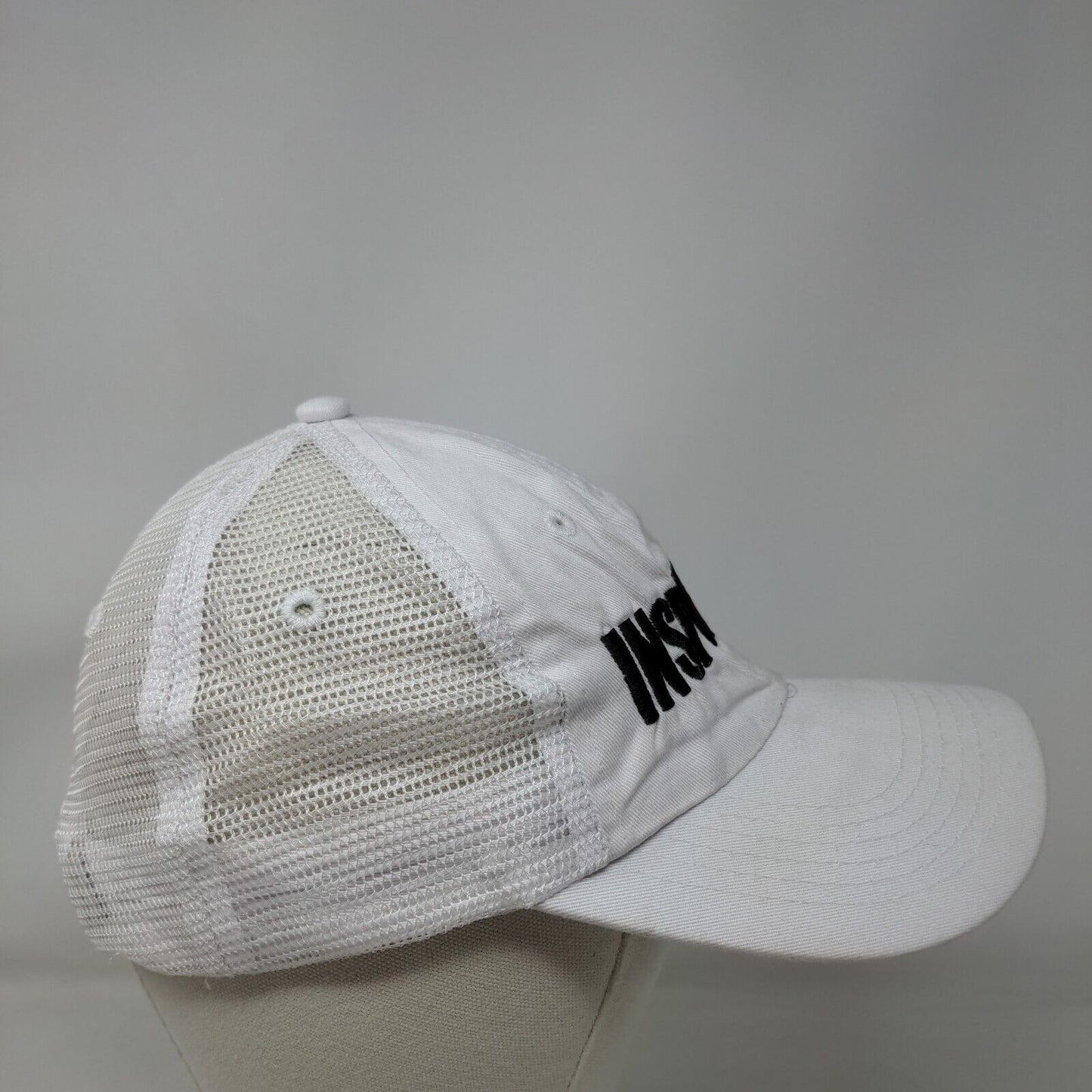 Inspire Snapback Mesh Back Trucker Hat White One Size Embroidered Adams