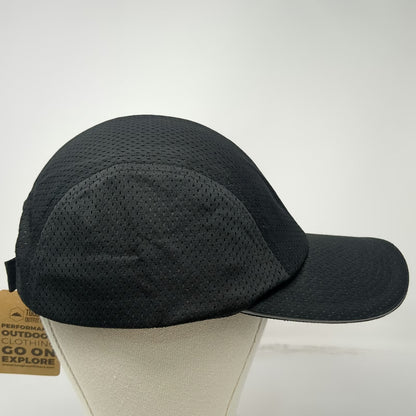 Tough Headwear Baseball Cap Black One Size Mesh Runner Slideback Hat Breathable