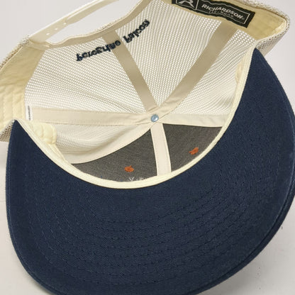 Richardson Trucker Hat Orange White Blue L The Peregrine Fund Falcon Snapback