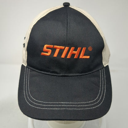 Stihl Outfitters Baseball Cap Black Beige Orange One Size Strapback Logo Hat