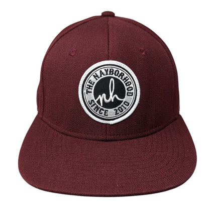 The Nayborhood Patch Snapback Hat Red One Size Adjustable AS Colour