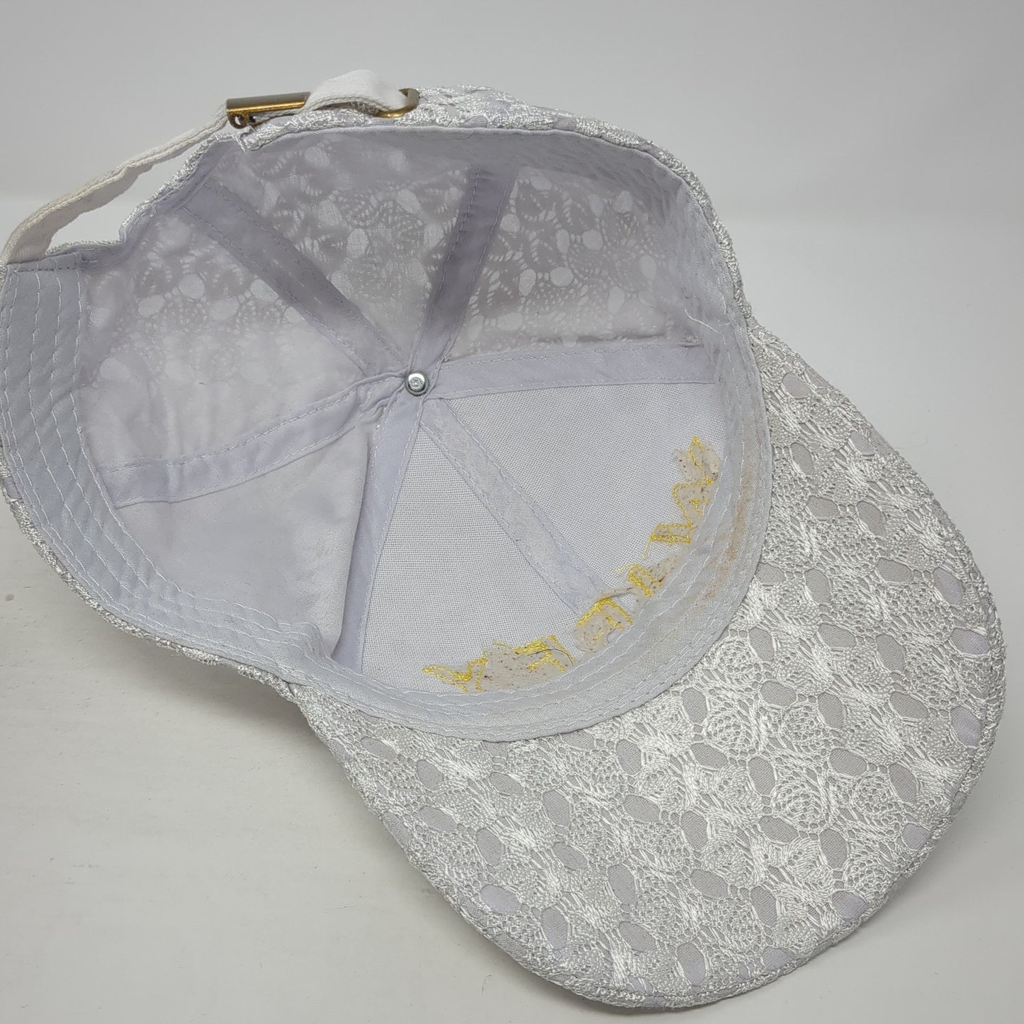 WIFEY Slideback Baseball Cap Multicolor One Size Adjustable Lace Trim