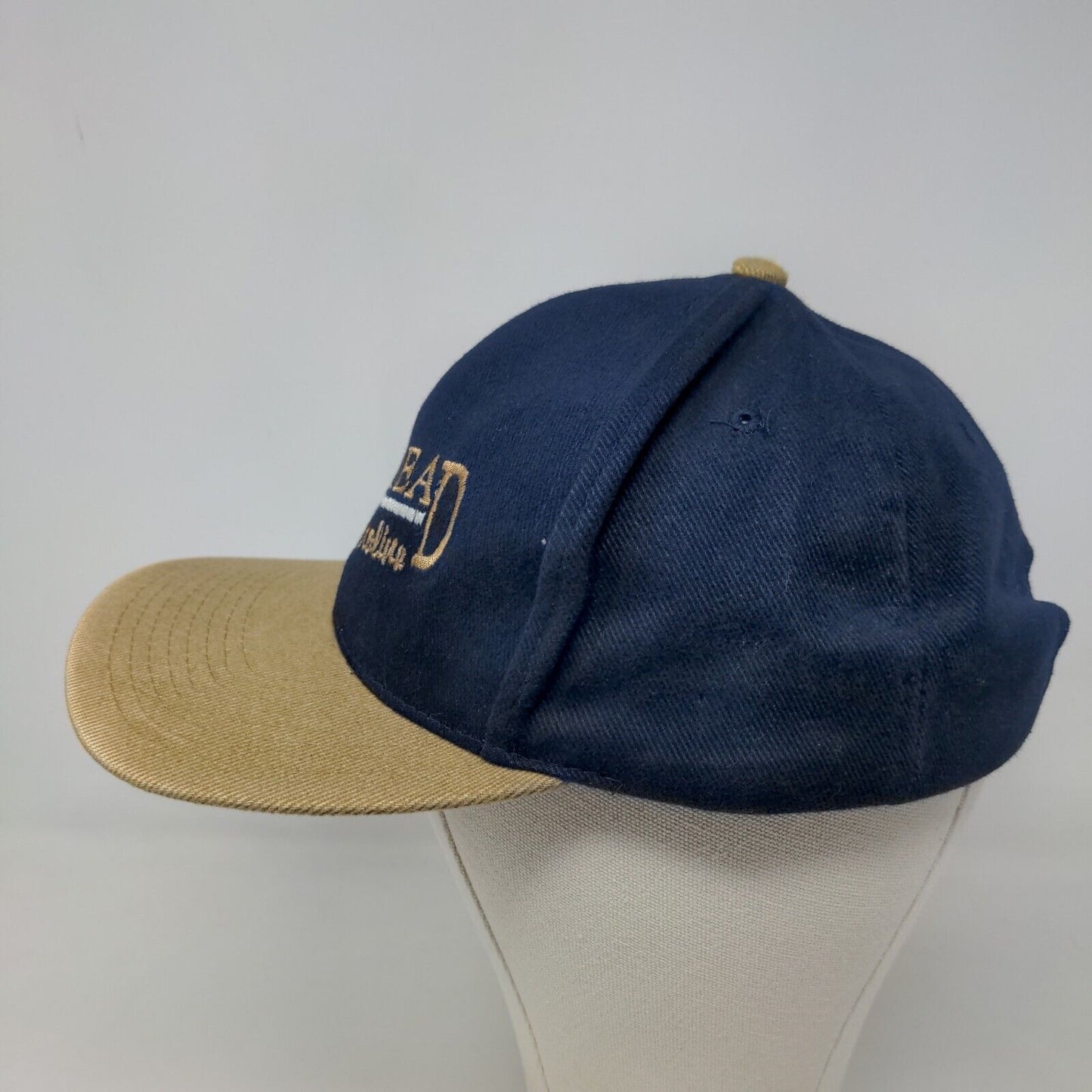 JHats Men's Hat Blue Tan Size Adult Embroidered Nags Head North Carolina Logo