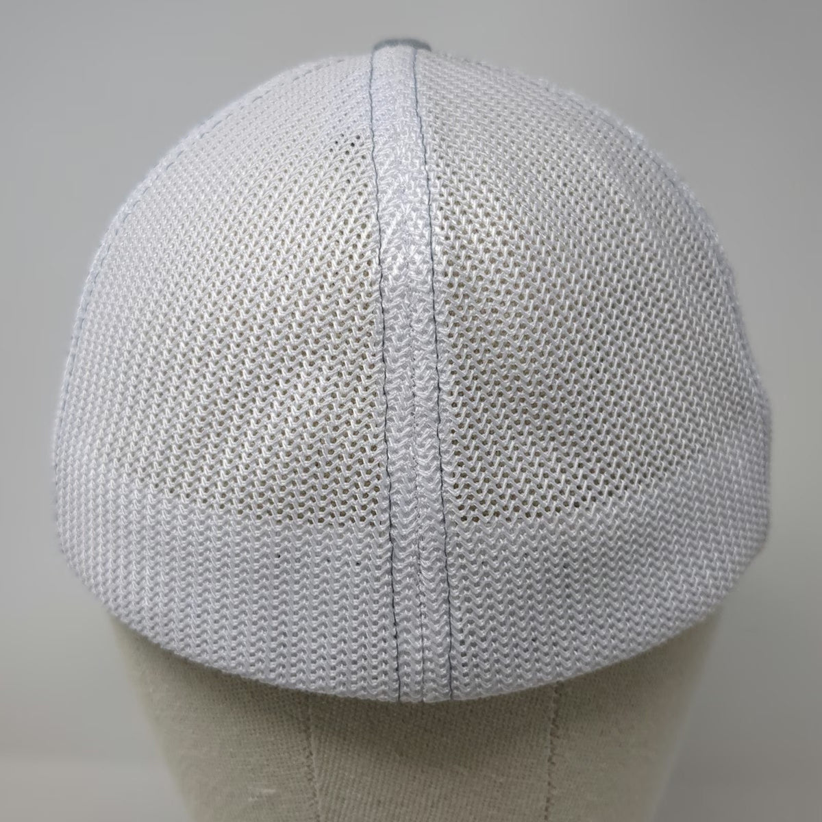 Richardson Baseball Cap Gray White M Mesh Back Stretch Fit Sloan Structured Hat