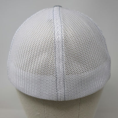 Richardson Baseball Cap Gray White M Mesh Back Stretch Fit Sloan Structured Hat